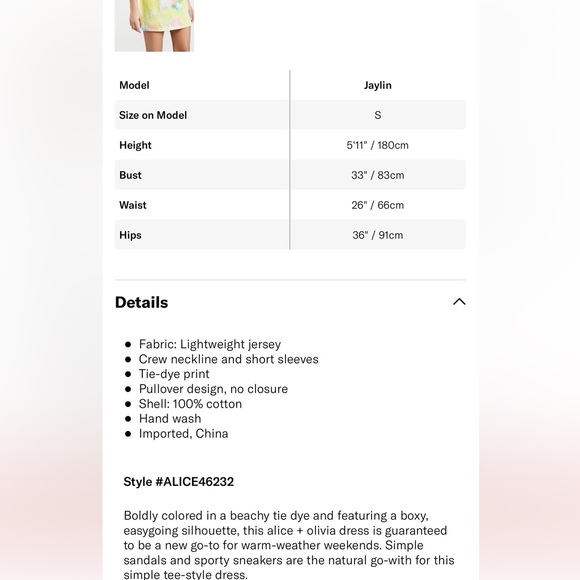 Alice & Olivia T Shirt Dress 👗🌺 - Picture 6 of 6